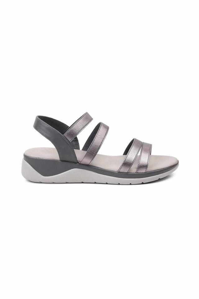 Buy TRESMODE Pewter Synthetic Leather Slip On Womens Casual