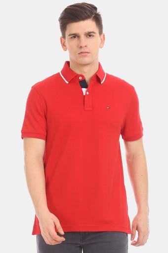 mens red polo t shirt