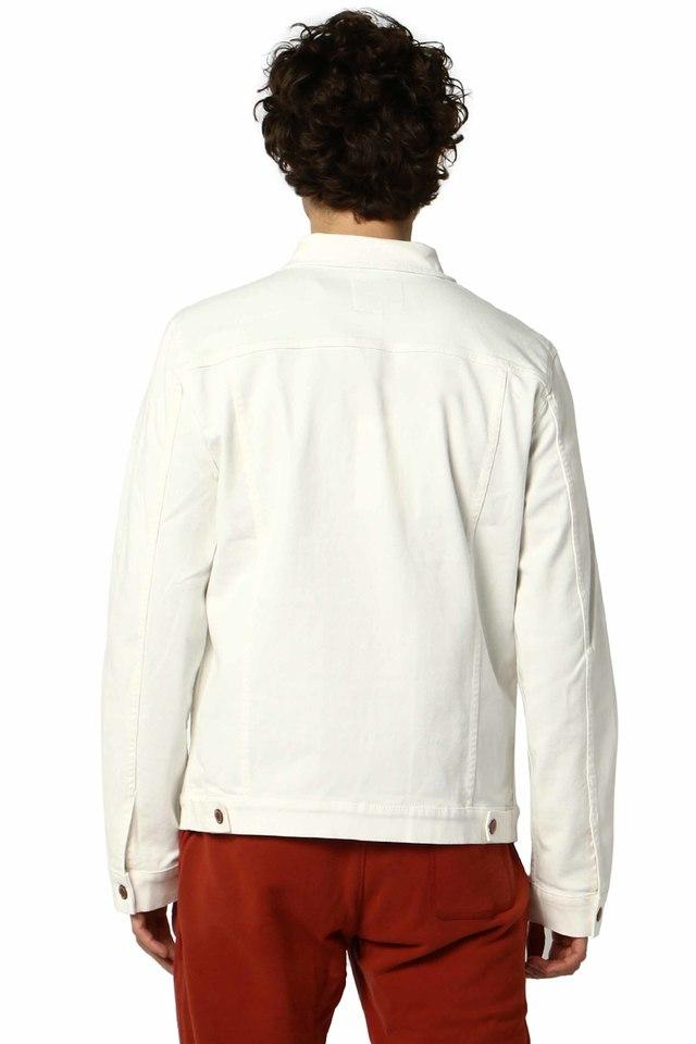 Buy JACK AND JONES White Mens White Slim Fit Jacket Shoppers Stop