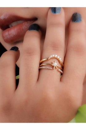Buy PRAAVY The Gold Almighty Stackable Rings Shoppers Stop