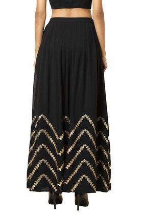 Black georgette shop maxi skirt