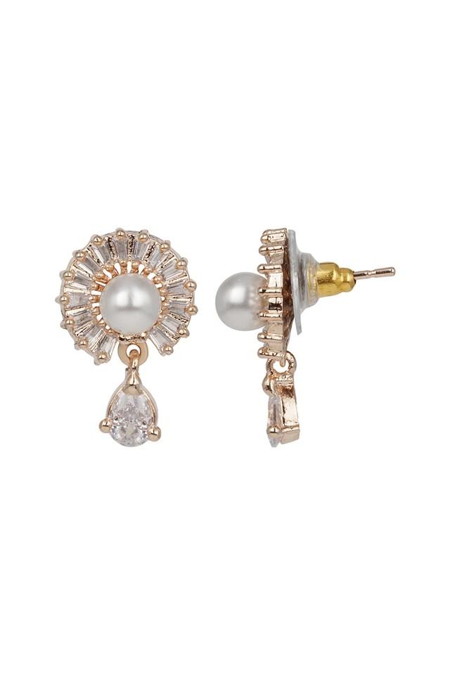 Buy HAUTE CURRY Classy Stud With Tiny Drop American Diamond Earrings  Shoppers  Stop