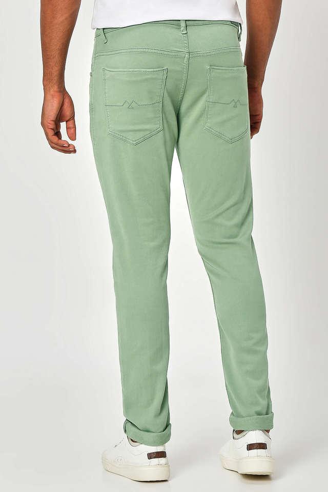 Buy Mufti Olive Slim Fit Trousers for Men Online @ Tata CLiQ