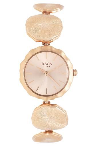 titan rose gold ladies watch