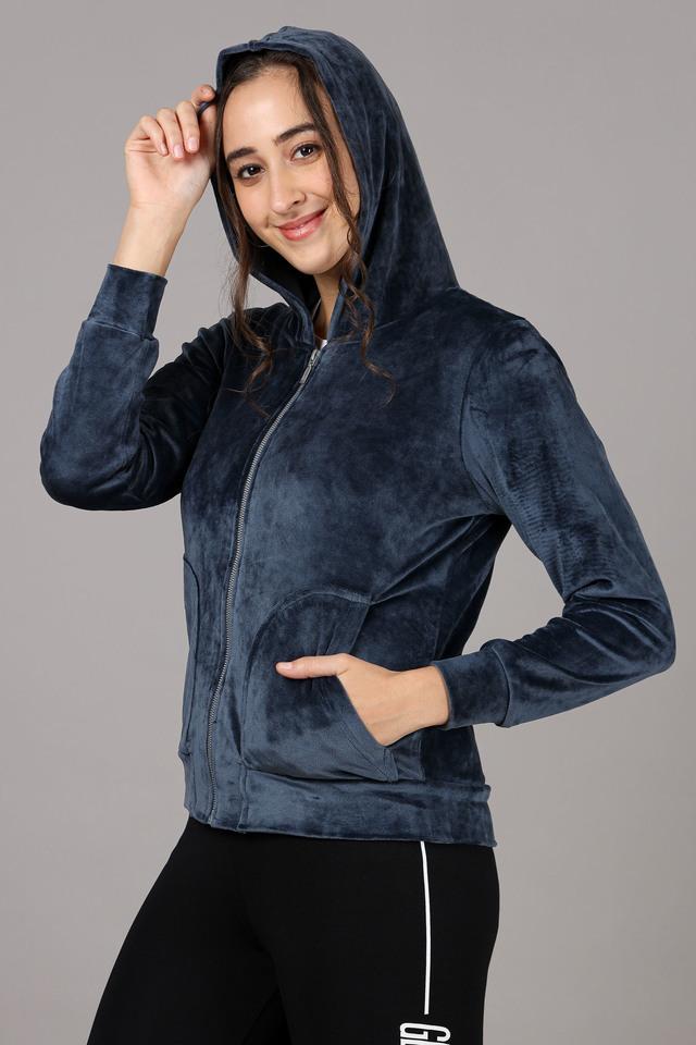 Velvet hoodie 2025 for ladies