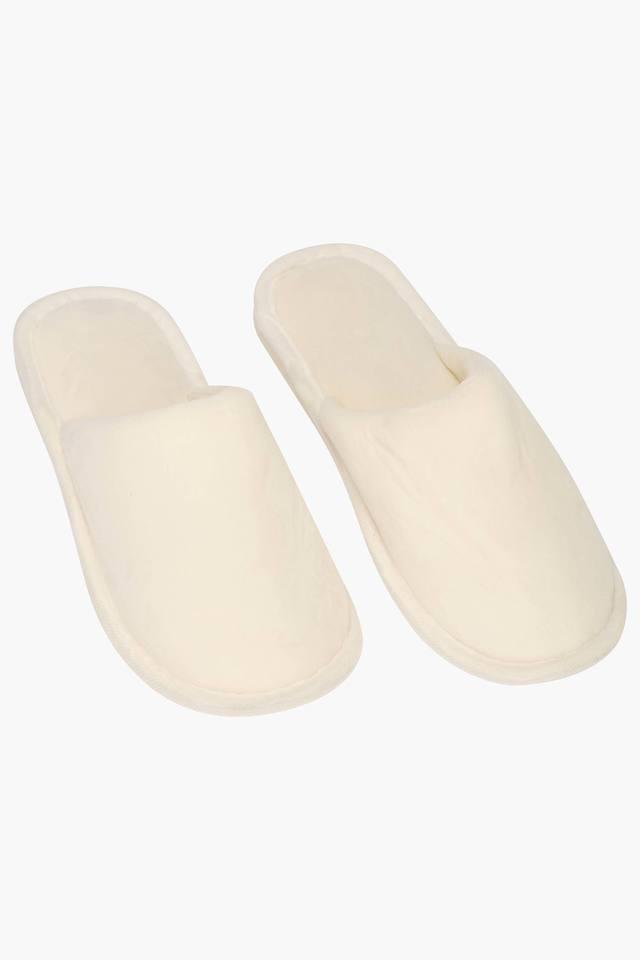 White hot sale bath slippers