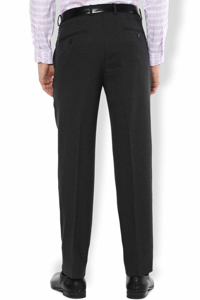 Grey Pleated Vigo Trousers in Pure Wool  SUITSUPPLY India