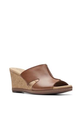 CLARKS - Tan Wedges - Main