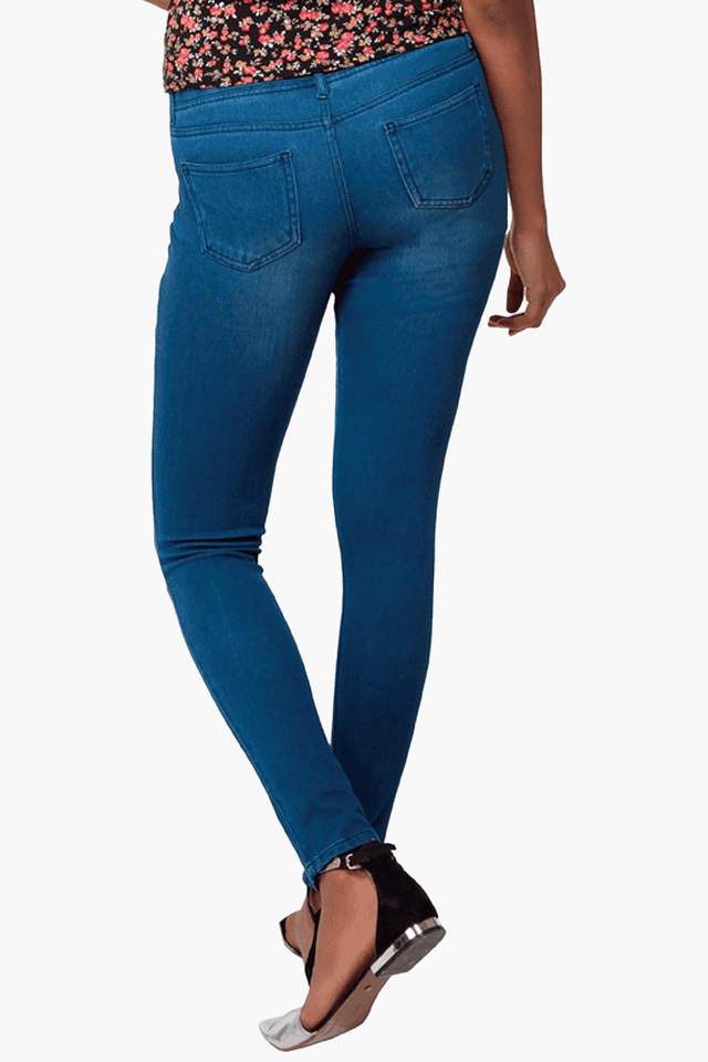 Wrapables Women's Faux Denim Jeans Print Leggings