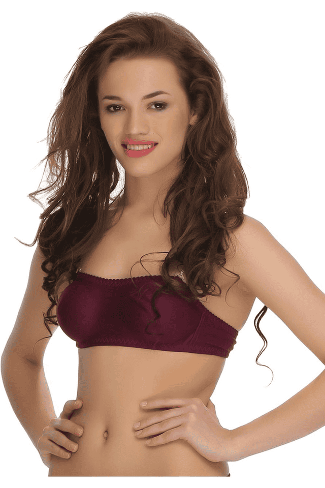 Buy CLOVIA Pink Women Tube Bra With Detachable Transparent Straps