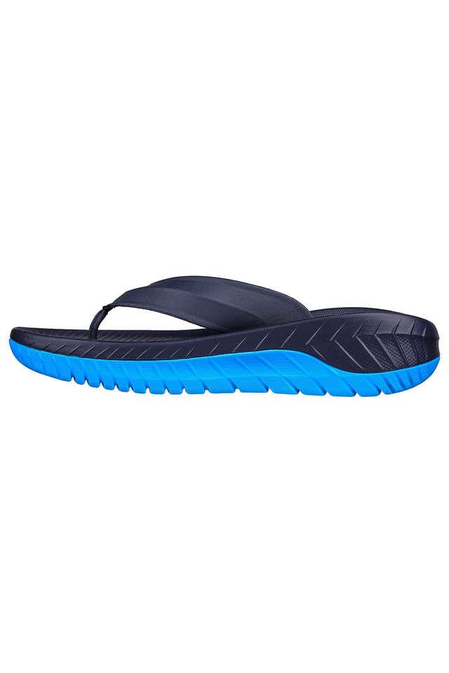 Navy skechers flip online flops