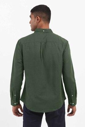 Buy LEVIS Green Solid Cotton Linen Blend Mens Shirt Shoppers Stop