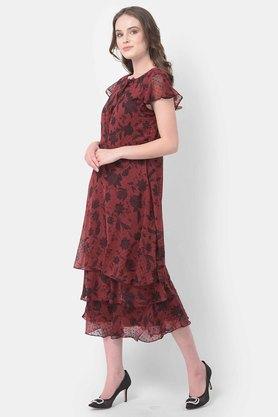 LATIN QUARTERS - Maroon Dresses - 1