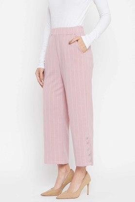 Pink shop striped trousers