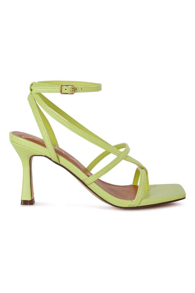 Lime green best sale heeled sandals