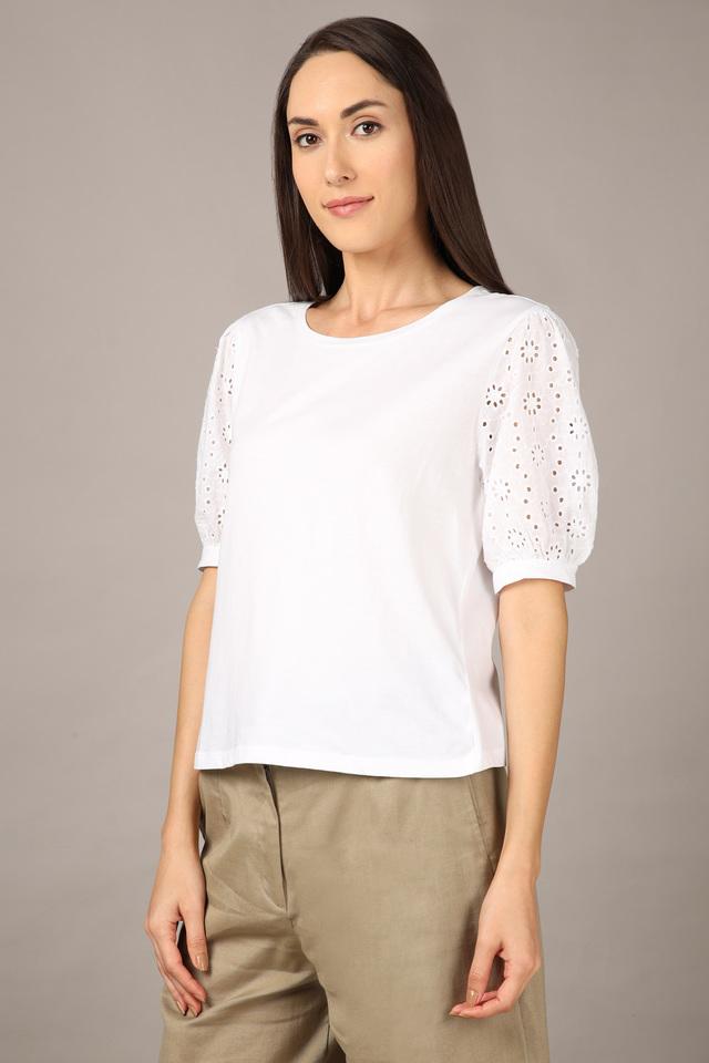 Curry women white top