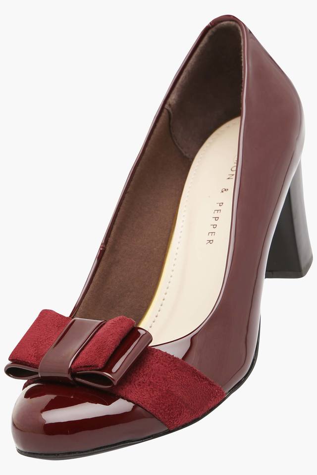 LEMON & PEPPER -  Maroon Pumps - Main