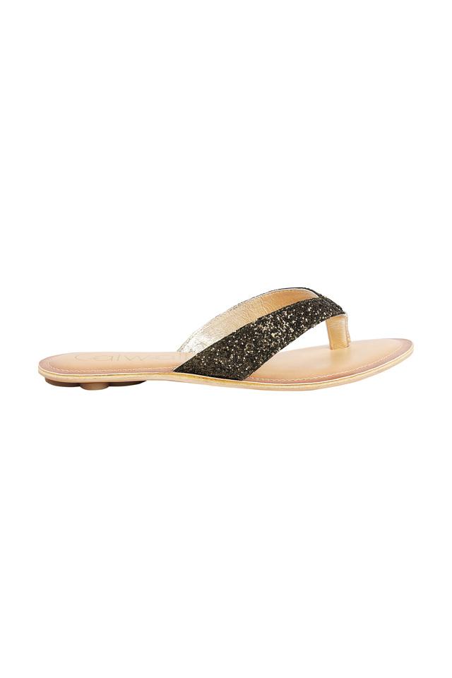 Buy FOANA Women Ladies Flat Sandals Faux Leather Round Toe Sling Back  Fashion Flip Flop Flat Casual Sequin Shoes Cross Strap Rome Style Sandals(Gold)  Online at desertcartINDIA