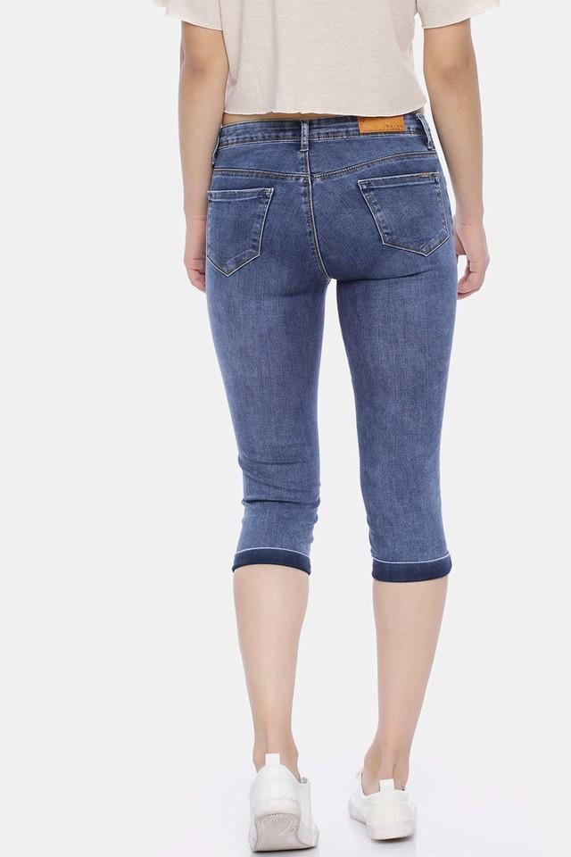 Jean capris with on sale holes