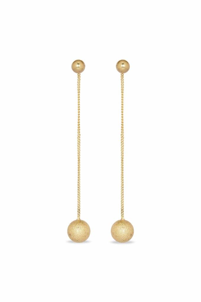 Buy LIFE Womens Gold Long Chain With Ball Drop Earrings Shoppers