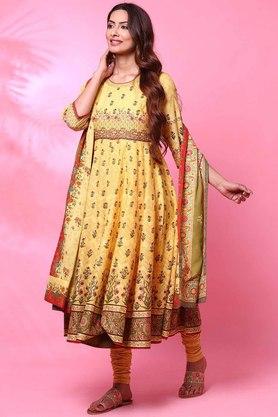 Biba yellow hotsell anarkali suit