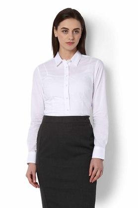 Van heusen women's 2024 solid formal shirt