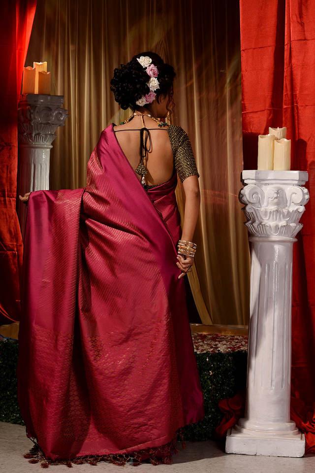 Buy Red Sarees for Women by Skysixty Online | Ajio.com