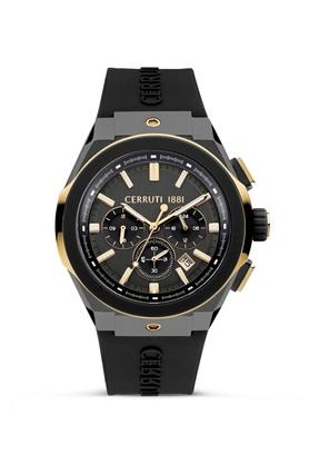 Buy CERRUTI 1881 Ruscello 47 x 55 mm Black Dial Silicone Analog