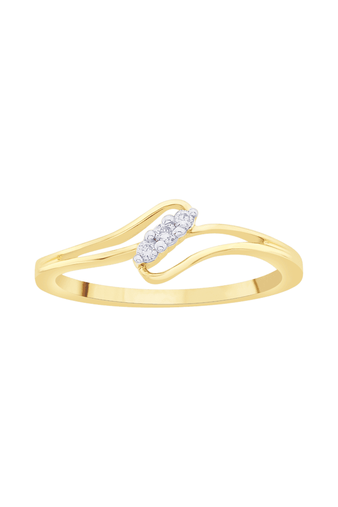 Buy GILI 18KT Yellow Gold and Diamond Ring for Women at Amazon.in