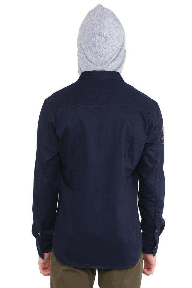 Hooded casual shirts clearance