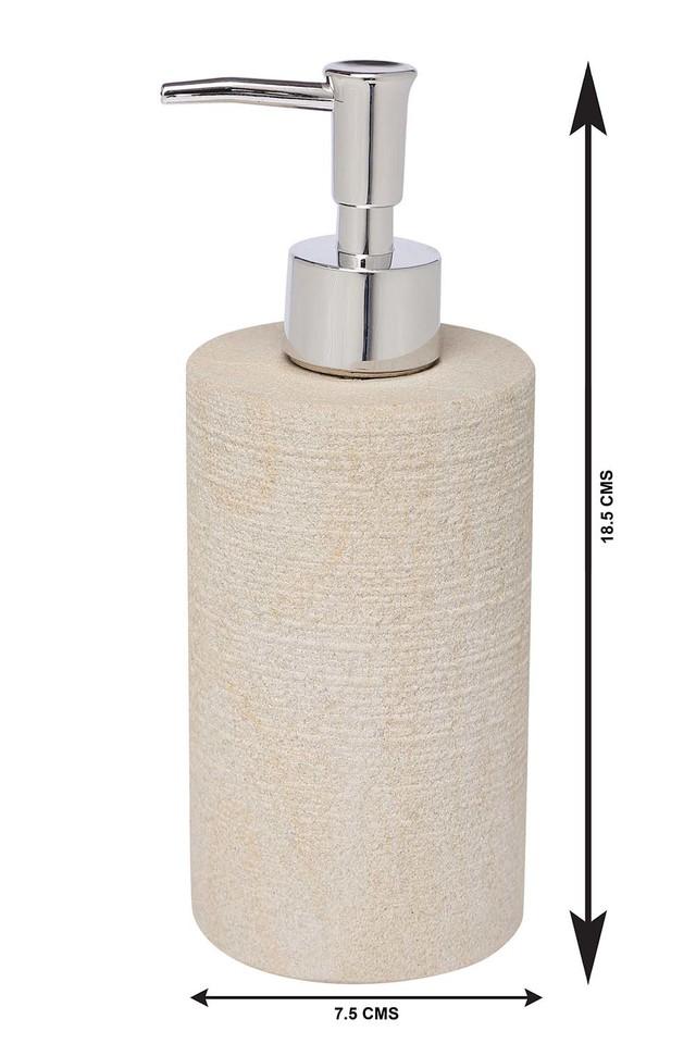 Buy BACK TO EARTH Cylindrical Stone Finish Soap Dispenser Shoppers Stop