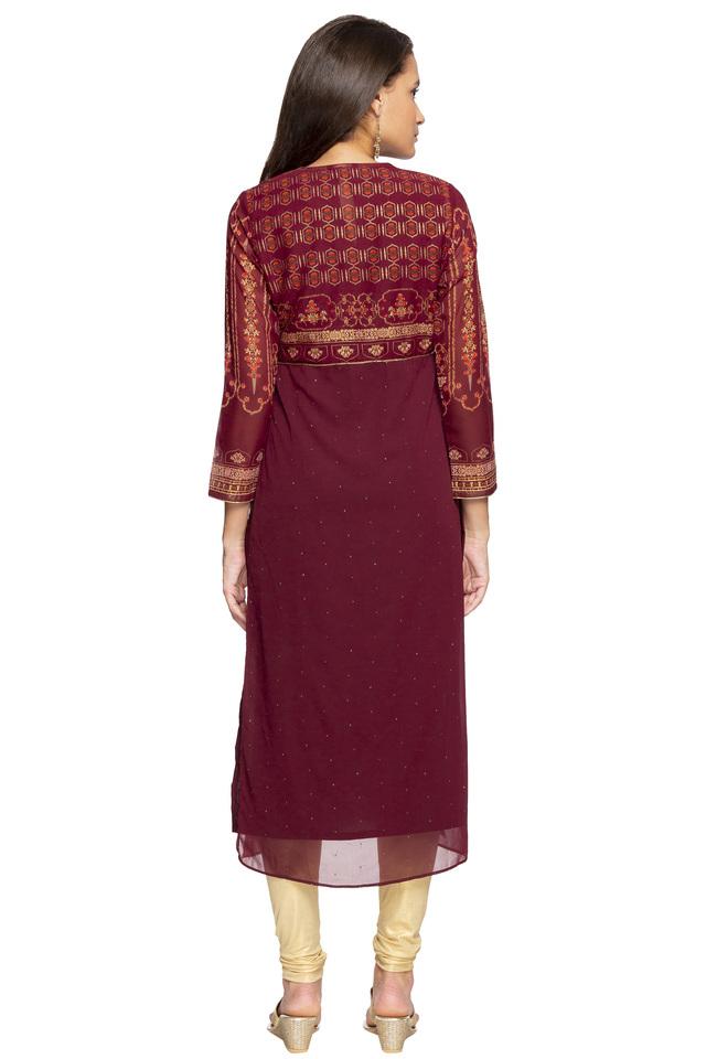 W deals burgundy kurta