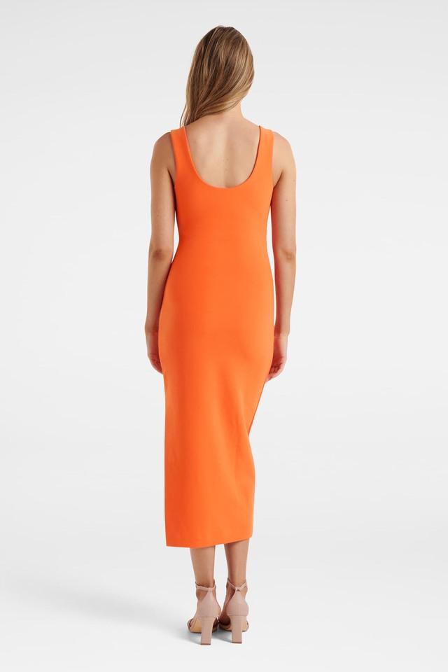 Orange store midi dress