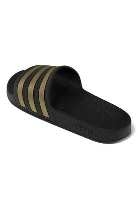 Adidas black gold discount slides