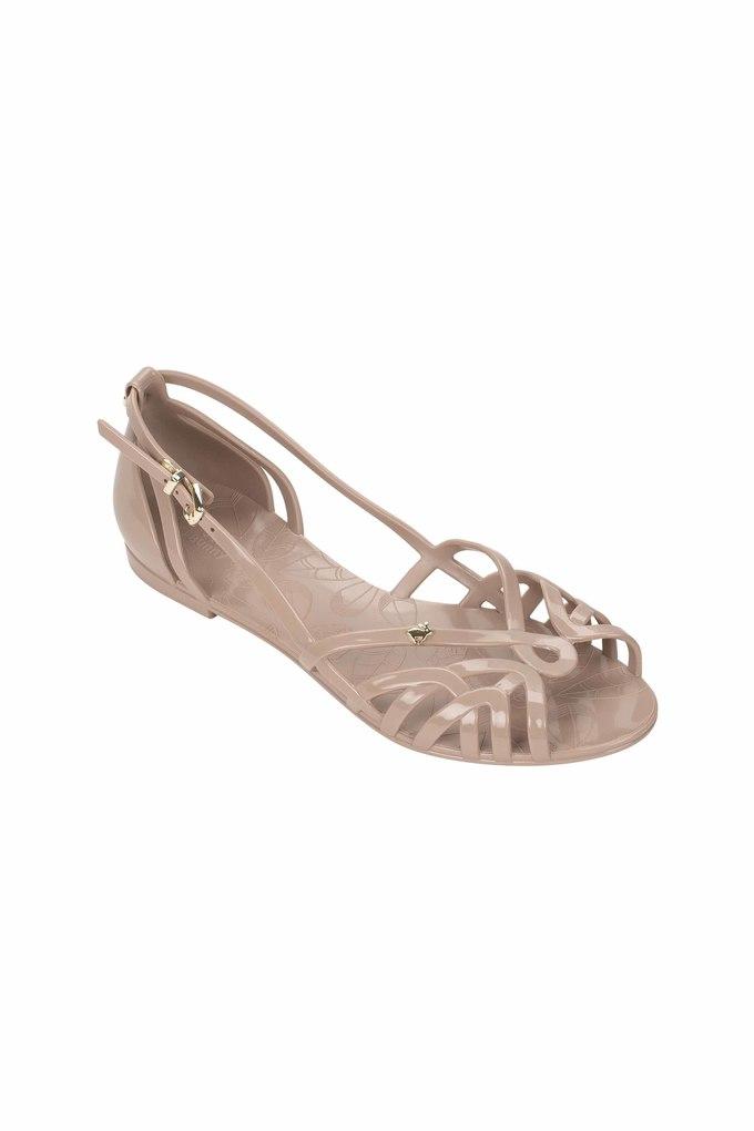 Jelly peep store toe flats