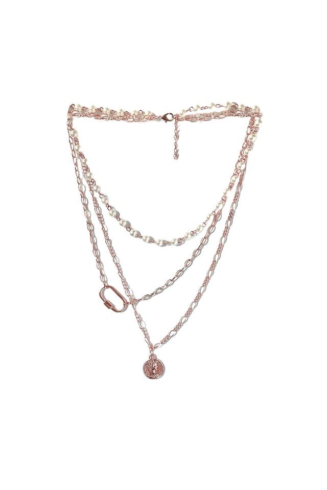 Chunky rose deals gold necklace