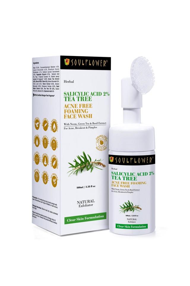 Buy SOULFLOWER Acne Free Tea Tree Cleansing Face Wash For Pimple Prone
