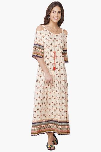 global desi white maxi dress