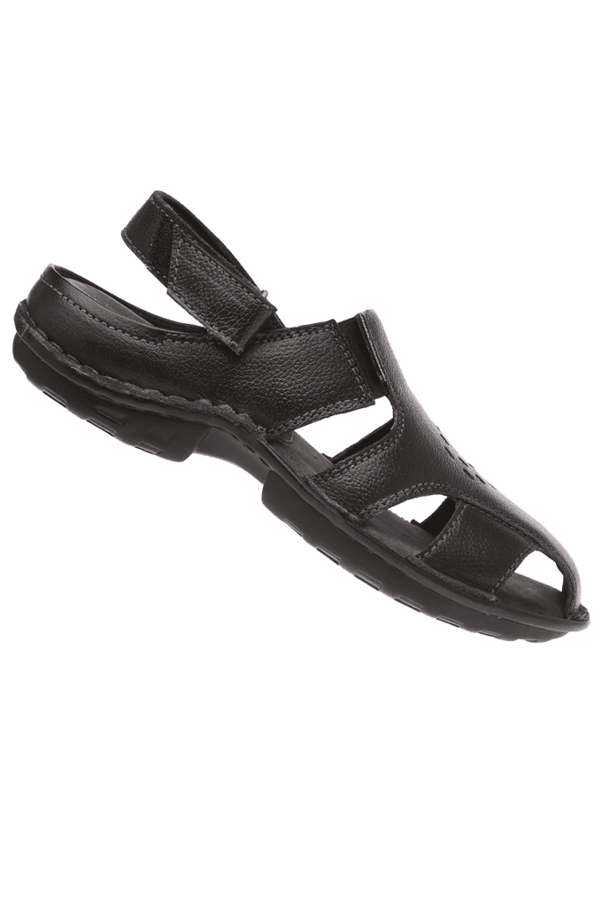 Leather Sandals For Men, Black at Rs 650/pair in Ambur | ID: 27456602712