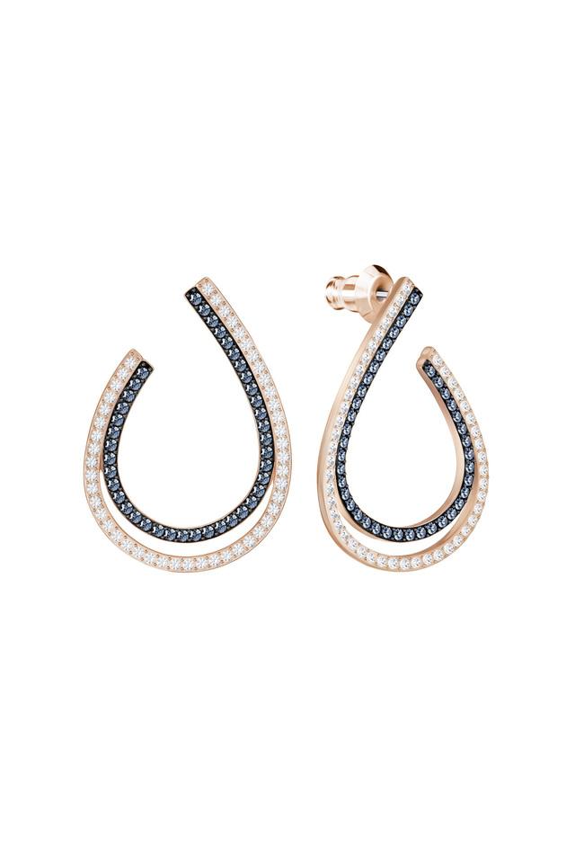 Swarovski Jewellery Swarovski Stone Pave Large Crystal Rose Gold Tone Hoop  Earrings 35cm  Jewellery from Faith Jewellers UK