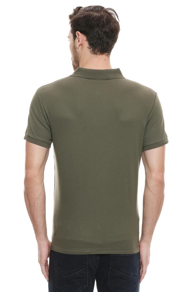 Buy CALVIN KLEIN JEANS Green Mens Solid Polo T-Shirt