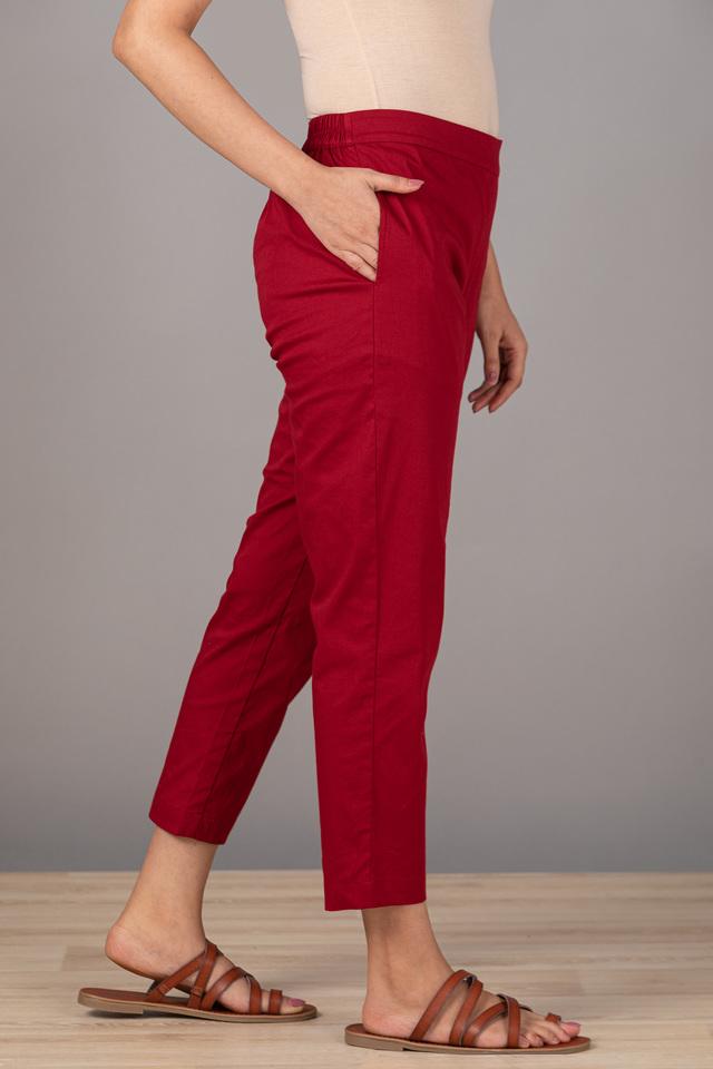 Women's Red Hippie Flare Pants | BohoClandestino Wholesale