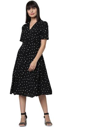 Microbe salon Joseph Banks Buy VERO MODA Womens V Neck Polka Dot Pattern Shirt Dress | Shoppers Stop