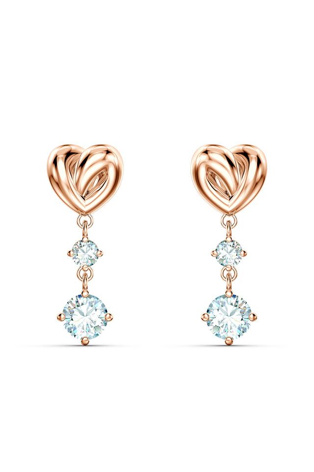 Buy Swarovski Crystal Heart Dangle Hook Earrings for Women Drop Earrings  14K Gold Plated Hypoallergenic Jewelry Aurora Borealis at Amazonin