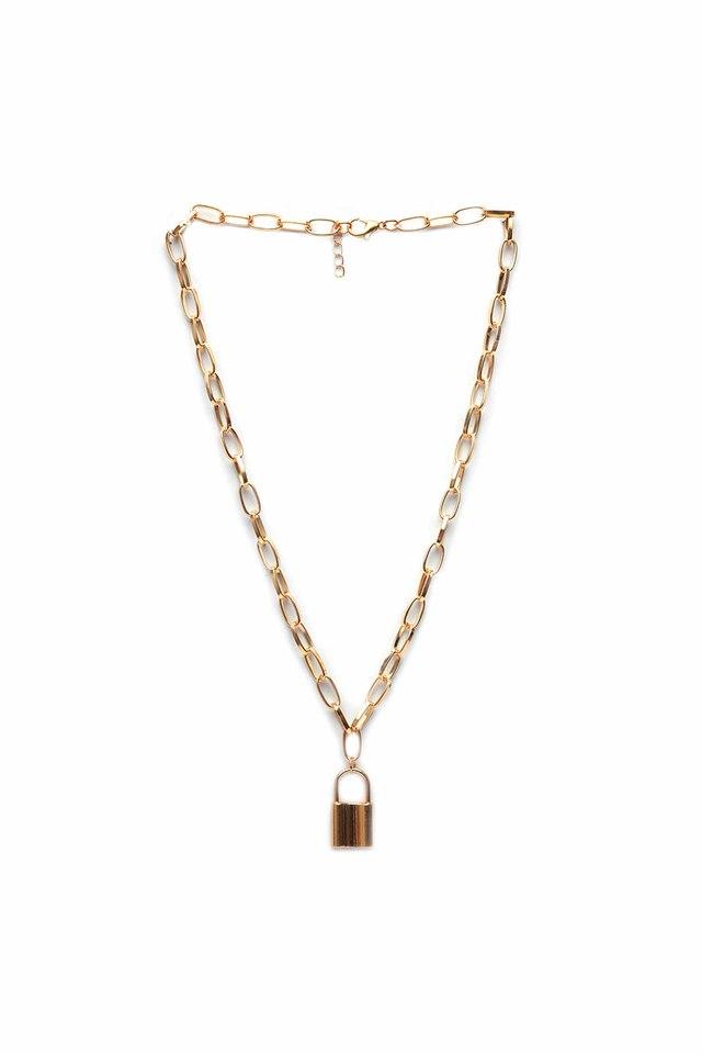 Oversized Chain Necklace Chunky Gold Chain Necklace Big Round Charm – Pure  Greek Shop