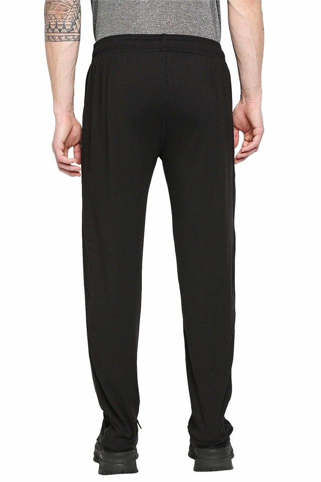 Black polyester cheap lycra trackpants