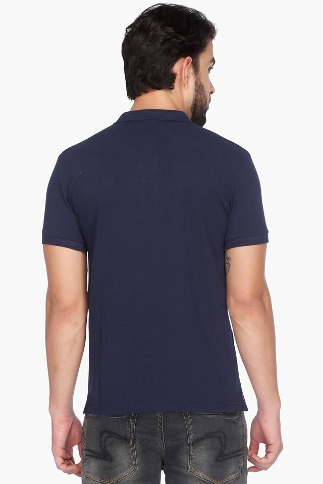 Buy UNITED COLORS OF BENETTON Blue Mens Short Sleeves Solid Polo T