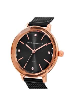 Buy FRENCH CONNECTION Womens Black Dial Stainless Steel Analogue