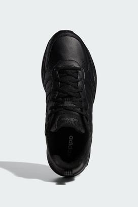 Adidas black leather sales shoes mens