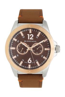 Buy TITAN Mens Gunmetal Dial Leather Multi Function Watch